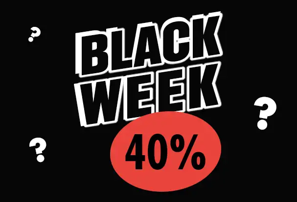 Mit diesem Black Week Angebot kannst du 40% sparen. Worauf? Das verraten wir dir bald!