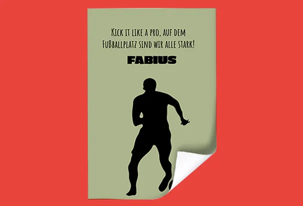 Poster mit Fußballer-besondere Momente hochwertig gedruckt