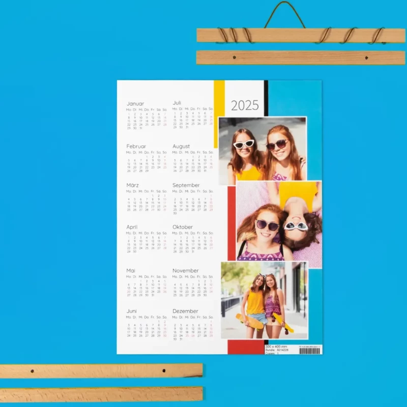 "Gestalte deinen Jahreskalender ganz nach deinen Vorstellungen – verschiedene Varianten stehen zur Auswahl, damit du  deine Zukunft optimal planen kannst."