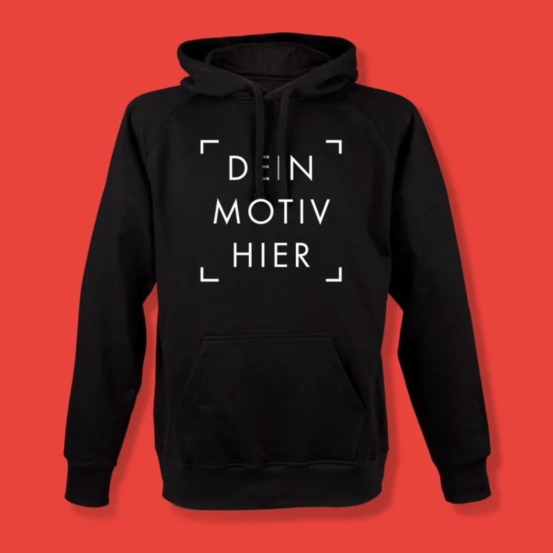 Hoodie bedrucken lassen mit eigenem Motiv. Der Hoodie zeichnet sich durch seine flauschige Innenseite und der hochwertigen Baumwolle aus, aus der der Hoodie besteht.